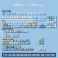 Daisy 104+34 / 54 MDA / Cherry / MCA Profile 4-sided Clear Keycap Set Cherry MX PBT Dye-subbed for Keyboard